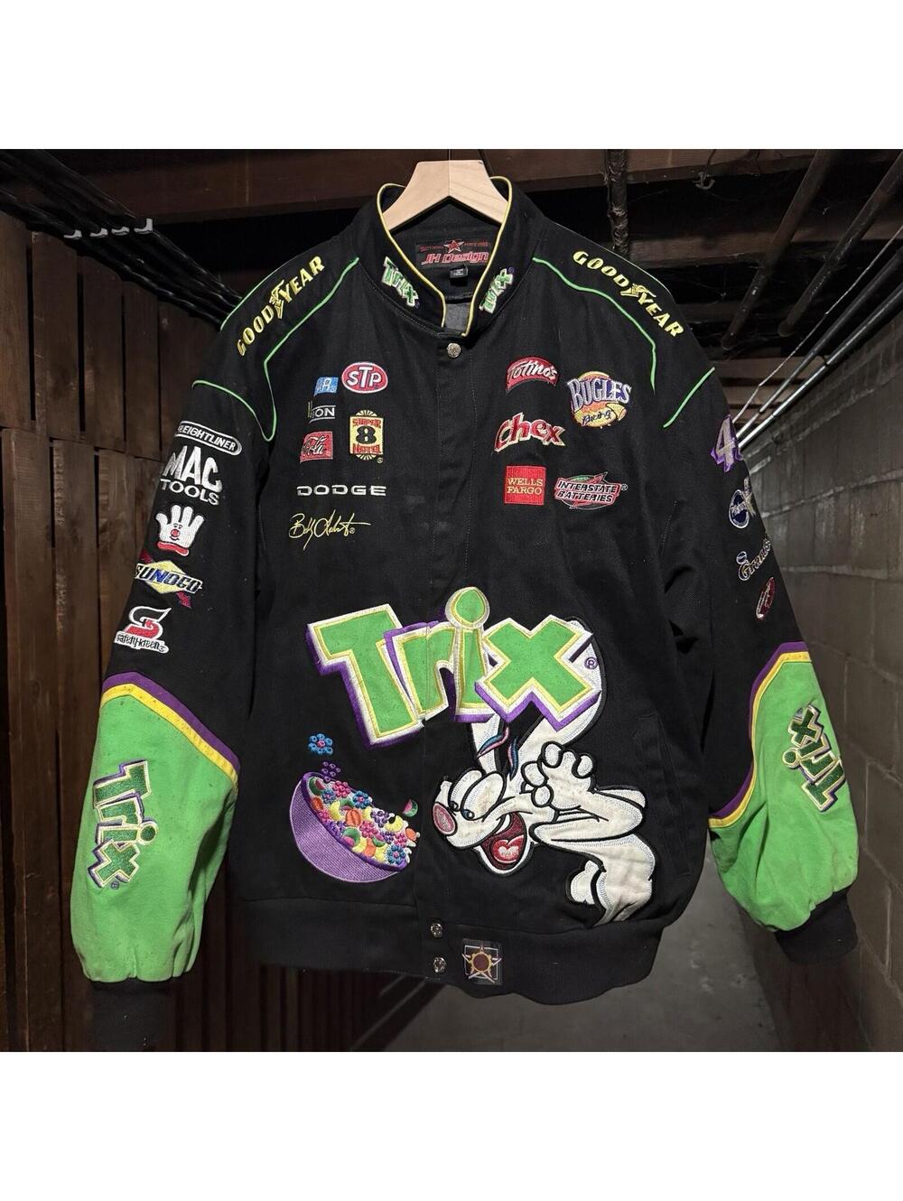 Vintage Trix NASCAR Jacket Mens XXL JH Design Bobby LaBonte Racing Rare HTF!